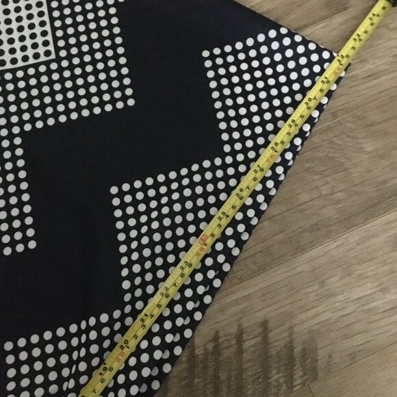 Vintage Handmade Zig-zag & Polka Dots Pleated Midi Skirt - Picture 12 of 14